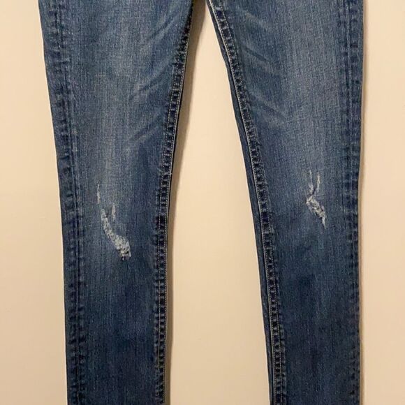 Vigoss Studio Medium Wash’ The Seattle’ Skinny Distressed Jeans Size 3/4 - Picture 7 of 16